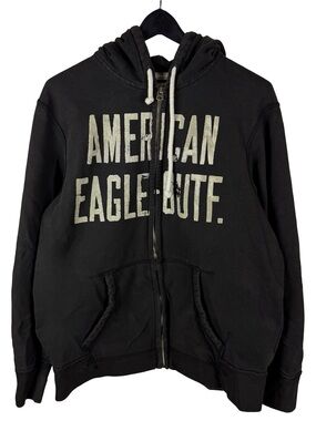 Mens Y2K American Eagle Outfitters Grunge Mall Core Full Zip Hoodie Size XL